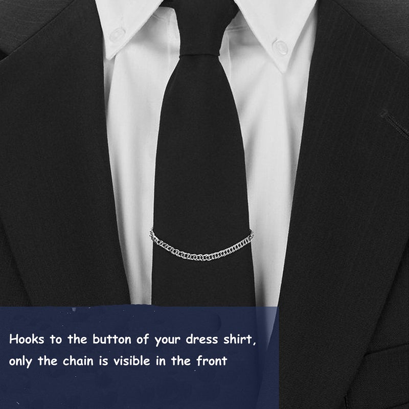 Geek-M Men's Tie Chain Fashion Necktie Link Noble Necktie Chains for Business Wedding Pack of 3 - Image 4